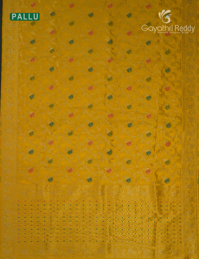 Banaras Georgette Saree in Yellow