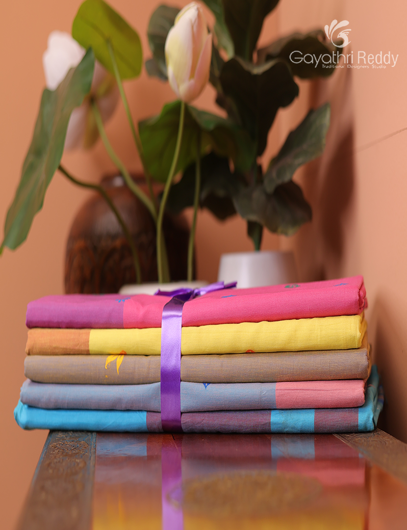 Silk Cotton Sarees Combo ( Set of 5 )