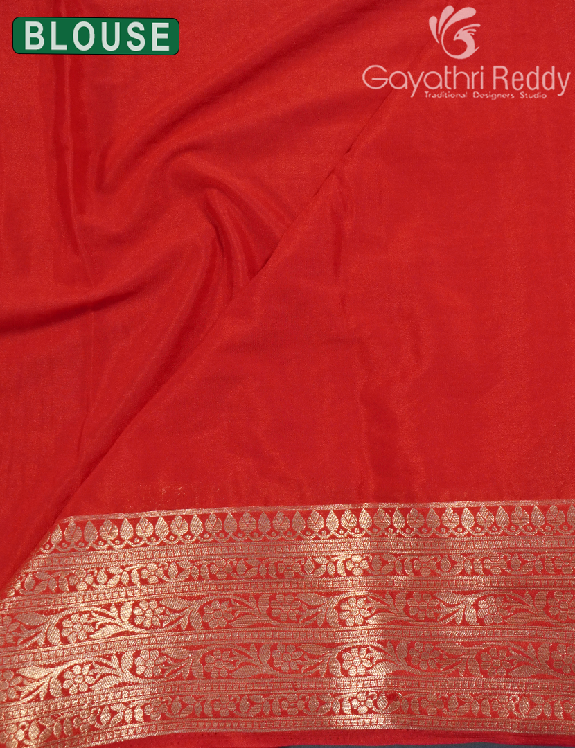SEMI MYSORE CRAPE SAREE-SMC357