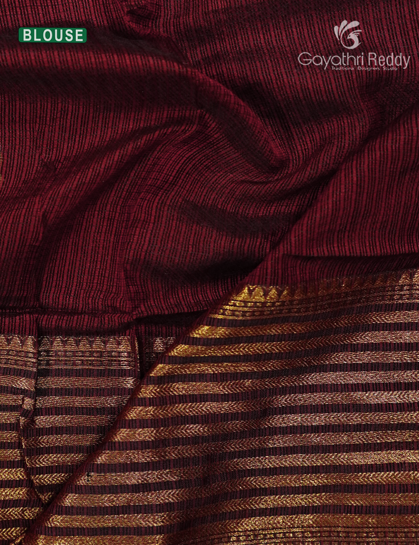 Pure Silk Kota Saree in Maroon