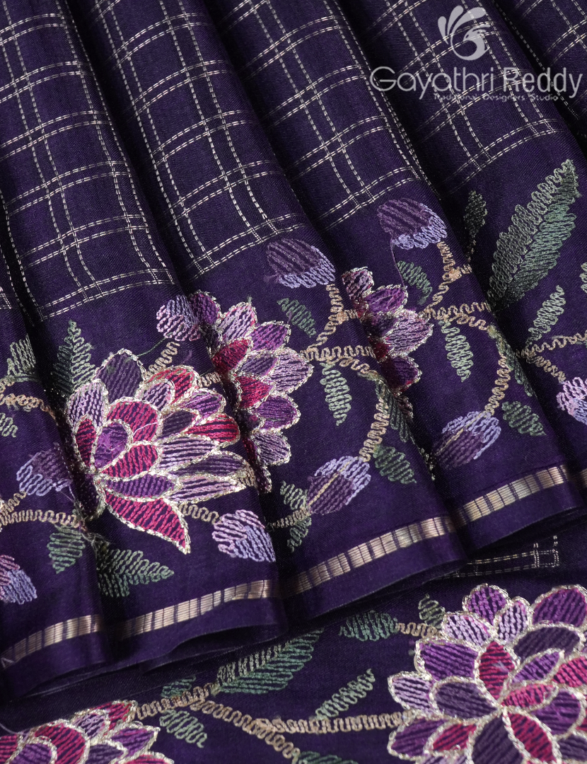KHADI SILK WORK SAREE-KSW79