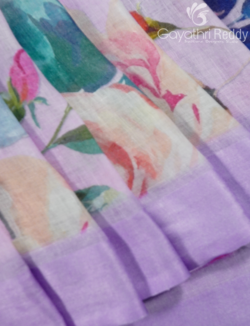 PURE LINEN SAREE-L1436