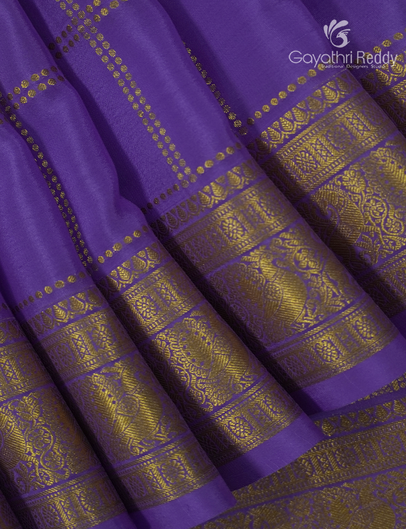 Pure Mysore Silk Saree in Purple