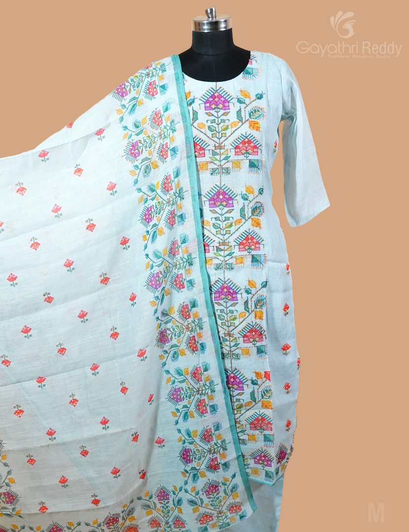 LINEN DRESS (3PC SET)-KDS865