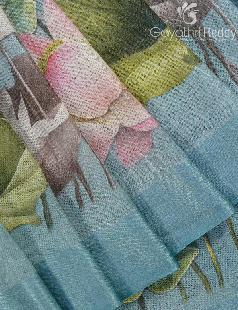 PURE LINEN SAREE-L1437