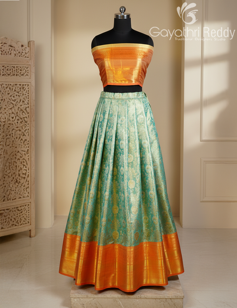 PURE KANCHI PATTU PAVADA(FREE SIZE)-KPL789