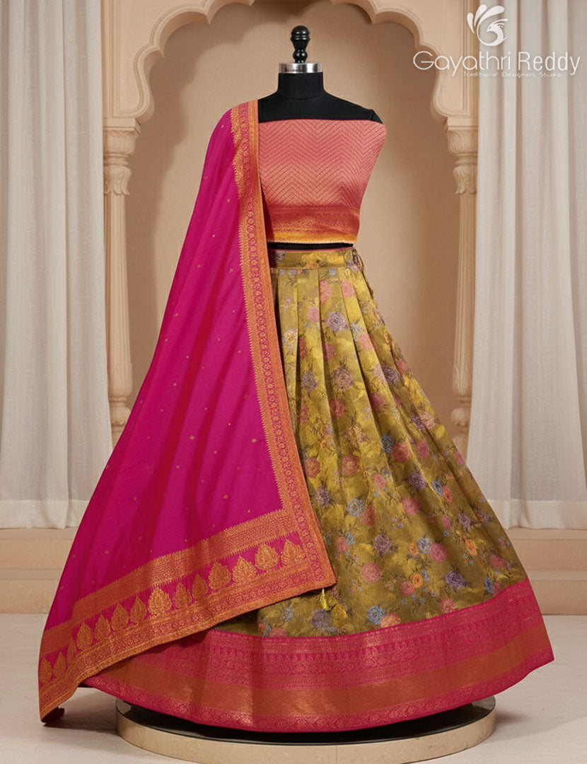FANCY PRINTED LEHANGAS(FREE SIZE)-FL492
