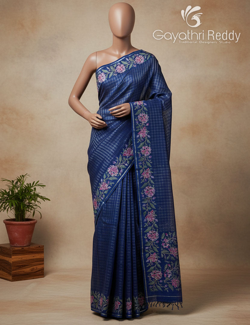 KHADI SILK WORK SAREE-KSW76