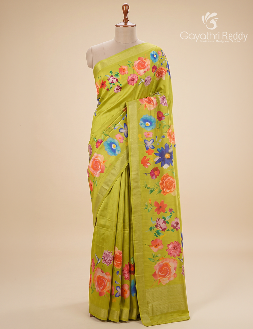 Pure Dupion Digital Print Saree-DS304