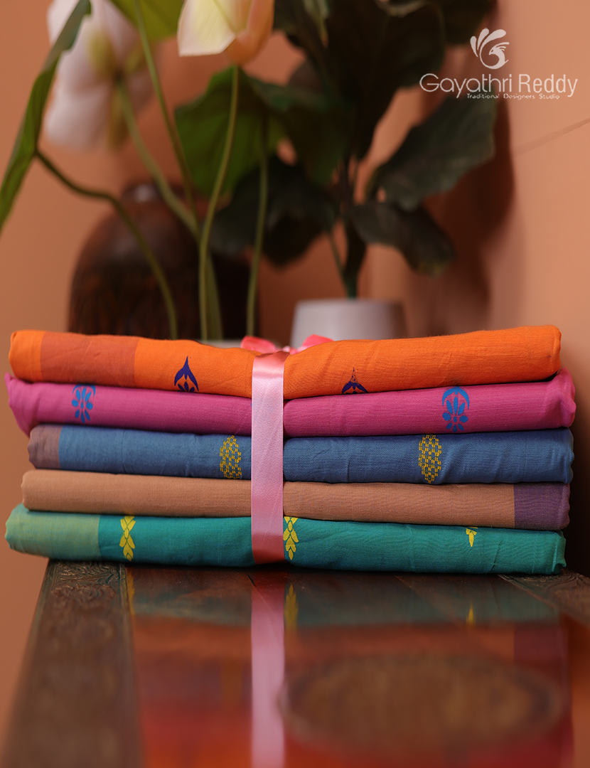 Silk Cotton Sarees Combo ( Set of 5 )