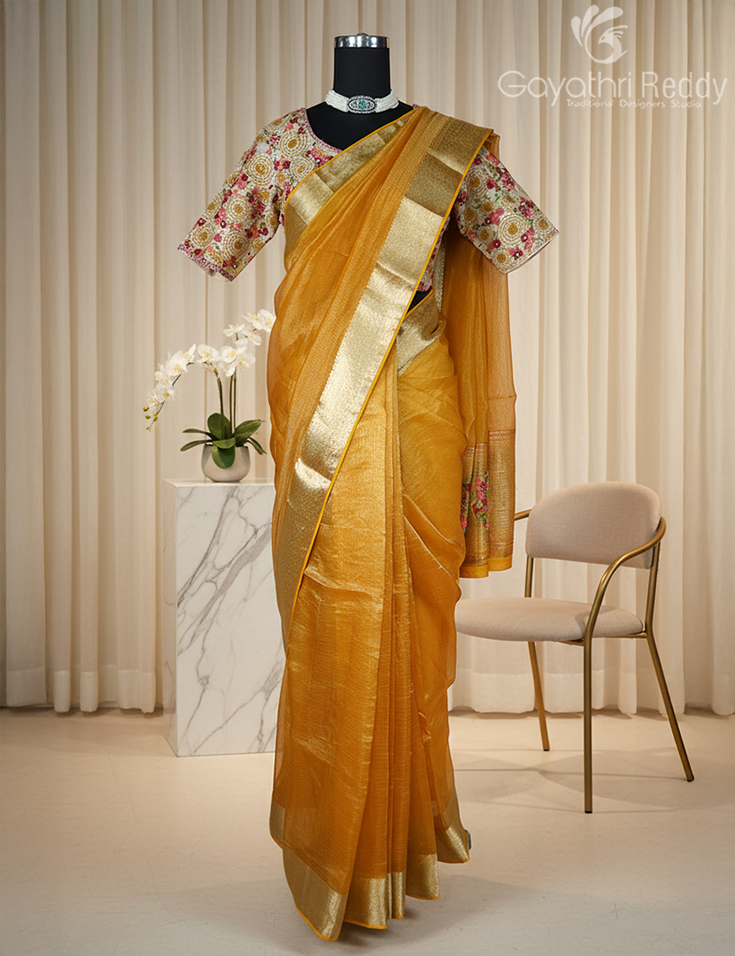 TISSUE FANCY (R.D) BLOUSE SAREE-TFBS4