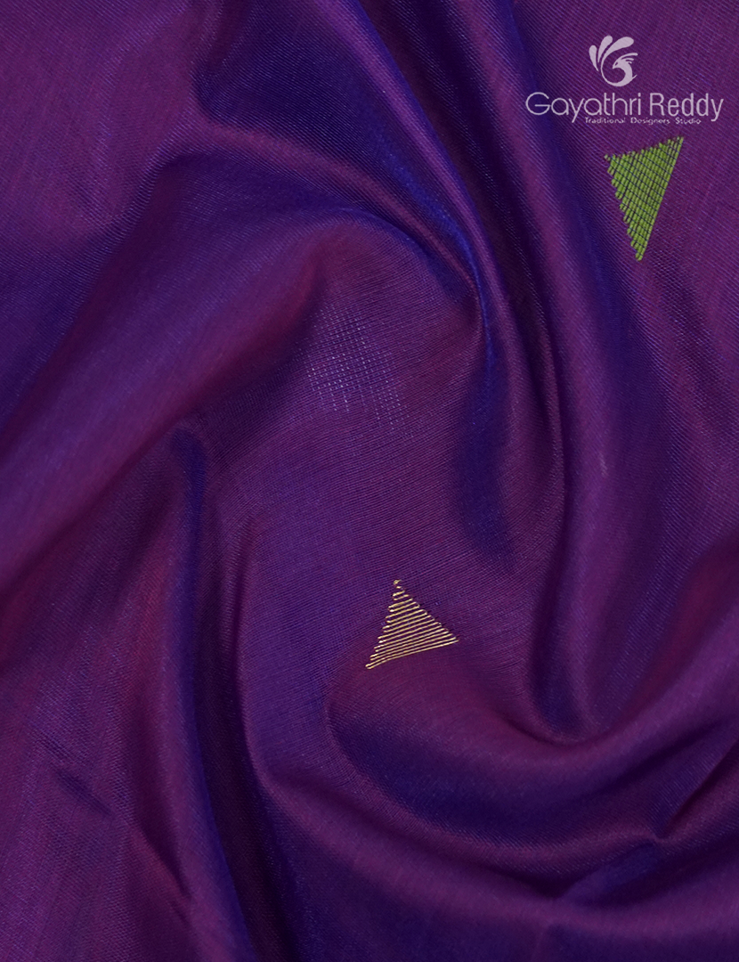 Pure Chanderi Sico Saree in Purple