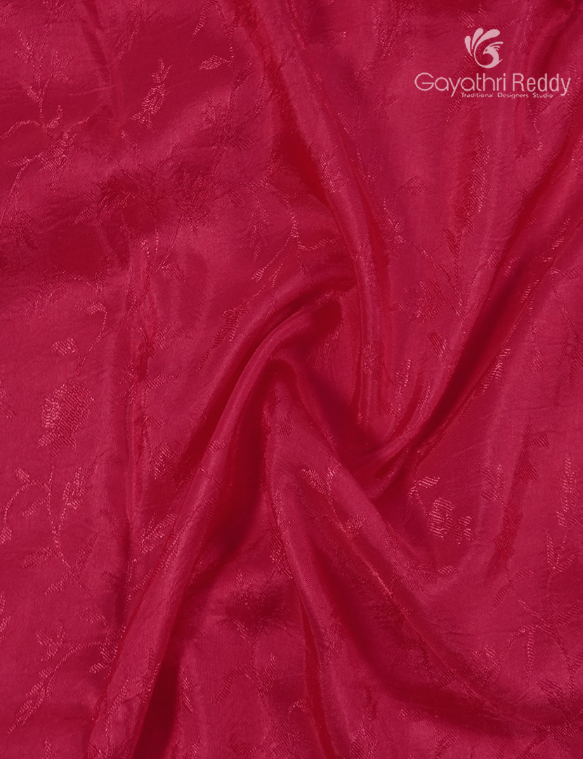 Semi Mysore Crepe Saree in Rani Pink