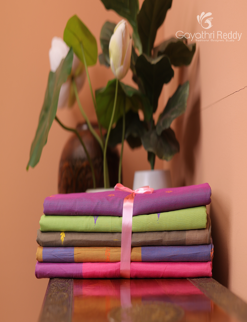 Silk Cotton Sarees Combo ( Set of 5 )