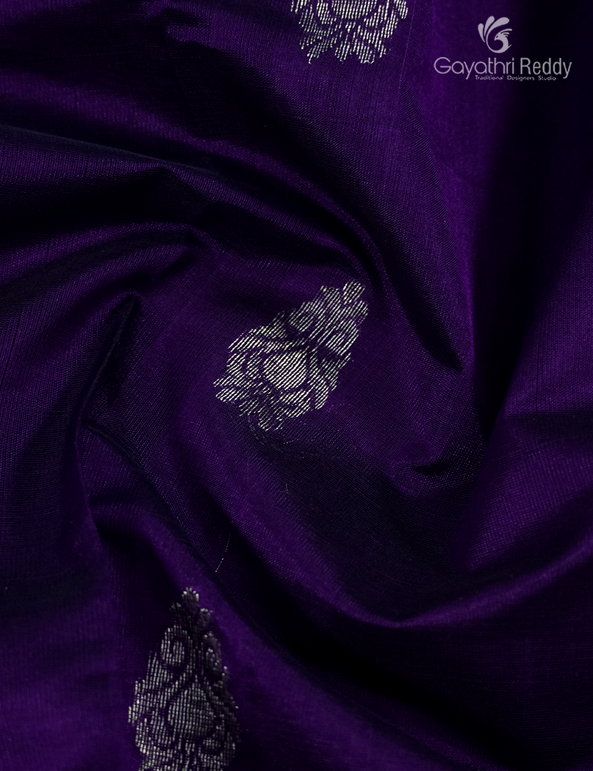 Pure Arani Sico Saree in Deep Purple and Hot Pink