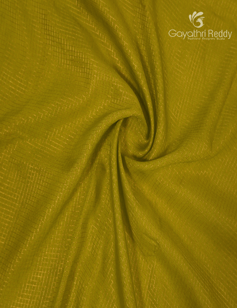 Pure Munga Silk Saree in Lime Green