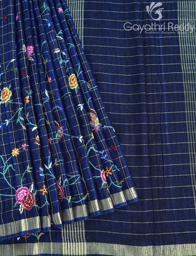 KHADI SILK WORK SAREE-KSW11