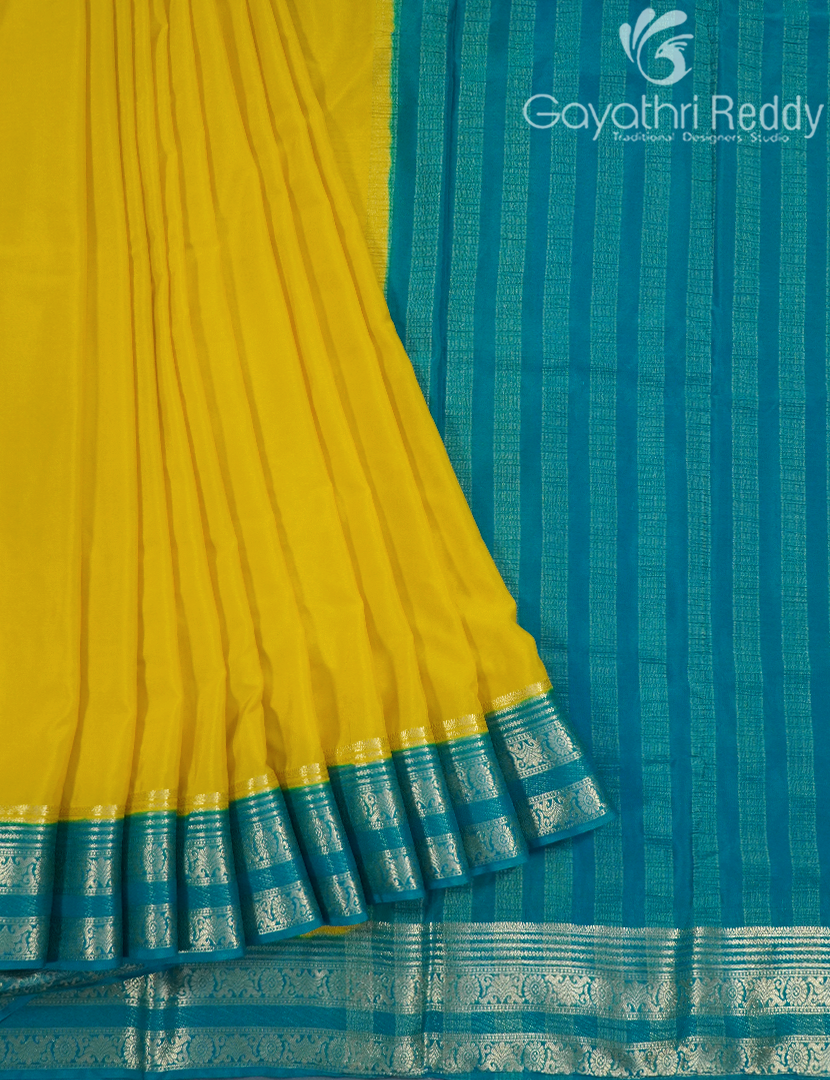 SEMI MYSORE CRAPE SAREE-SMC368