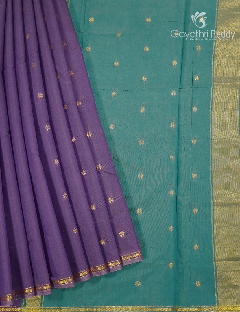 Sico Saree in Purple and Teal Blue