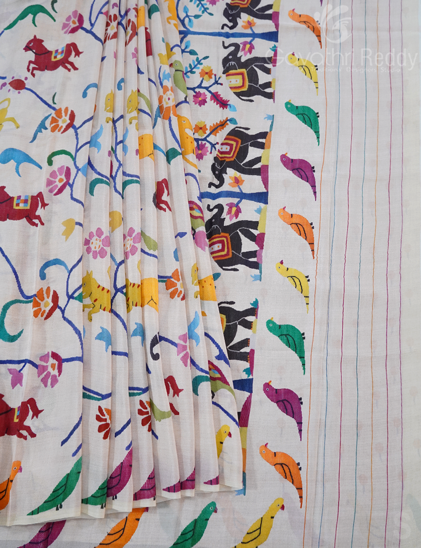 PURE CRAPE PRINTED SAREE-PCP13