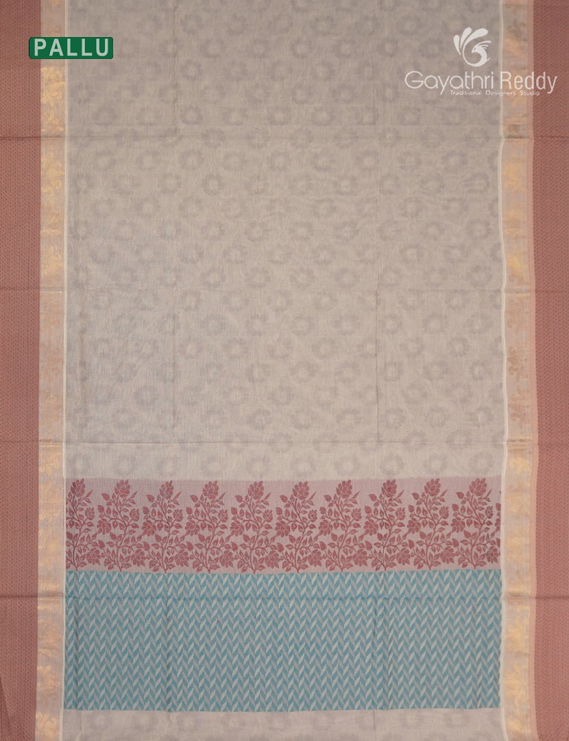 Pure Kanchi Cotton Saree in Pastel Grey