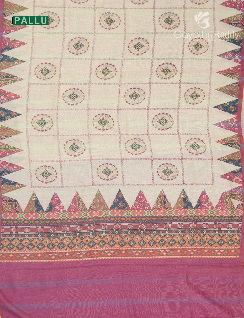 Pure Linen Saree in Peach