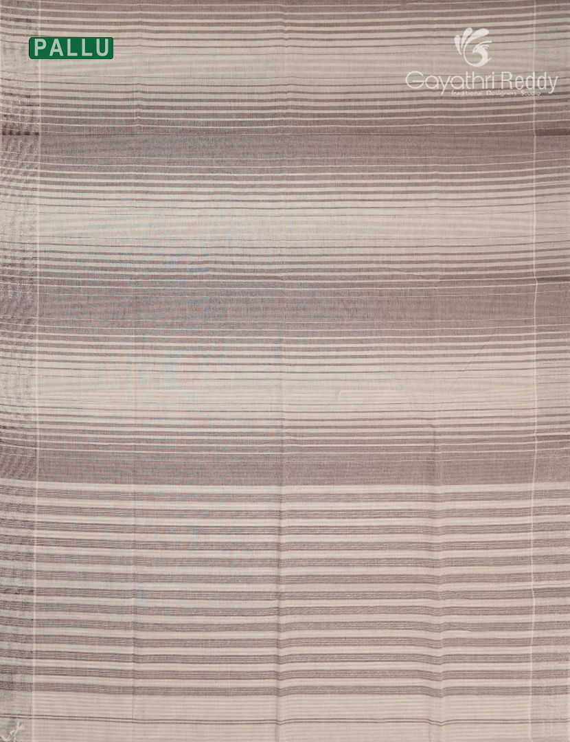 Pure Kanchi Cotton Saree in Cream and Beige