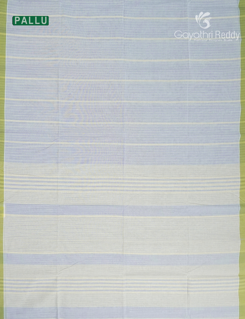 Pure Handloom Cotton Saree in Cloud Blue