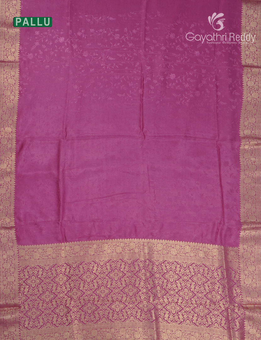 Semi Mysore Crepe Saree in Blush Pink