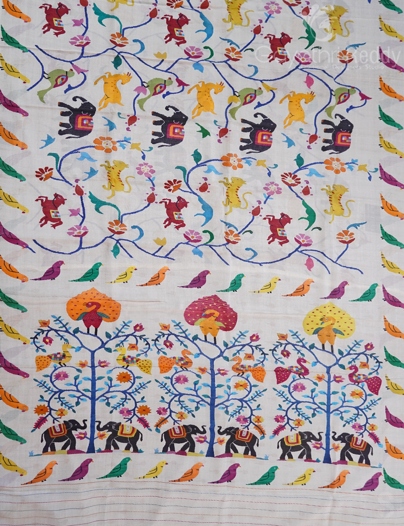 PURE CRAPE PRINTED SAREE-PCP13