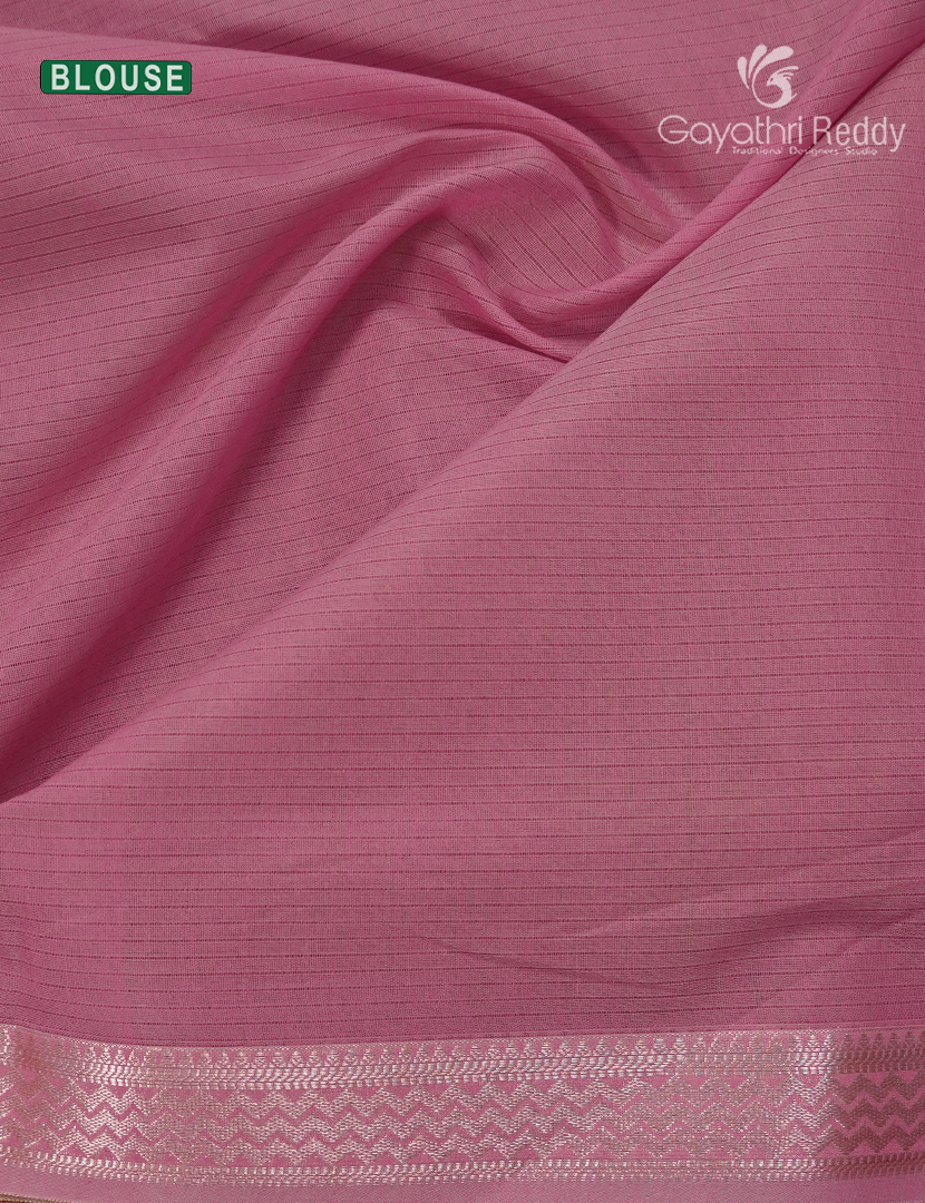 Kanchipuram Sico Saree in Chikoo and Baby Pink