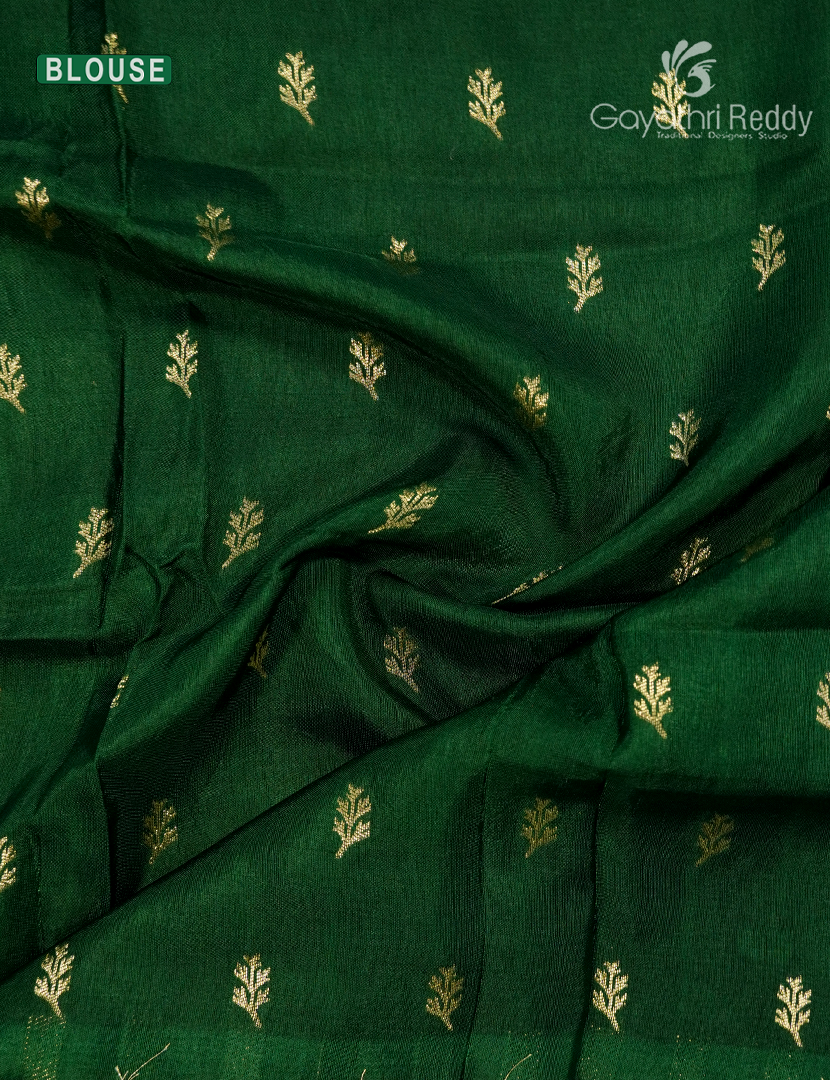 Semi Mysore Crepe Saree in Burnt Orange