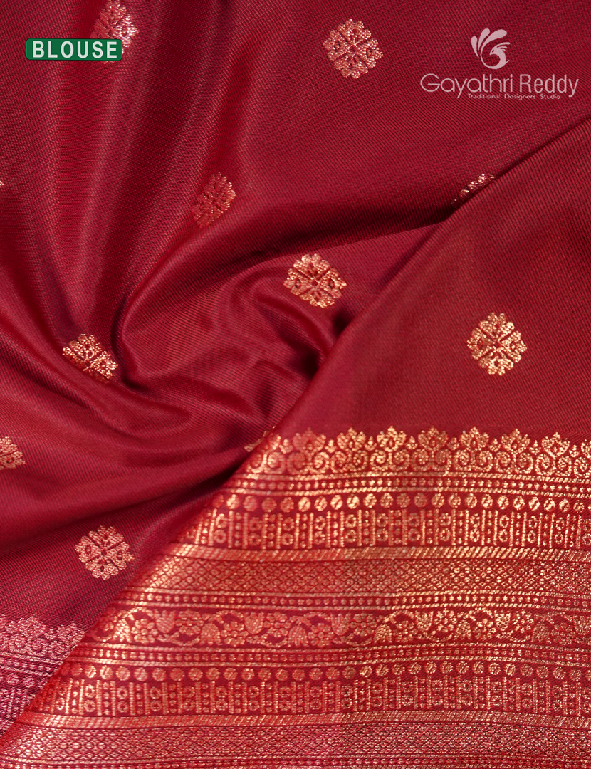 Semi Kanchipuram Art Silk Saree in Red
