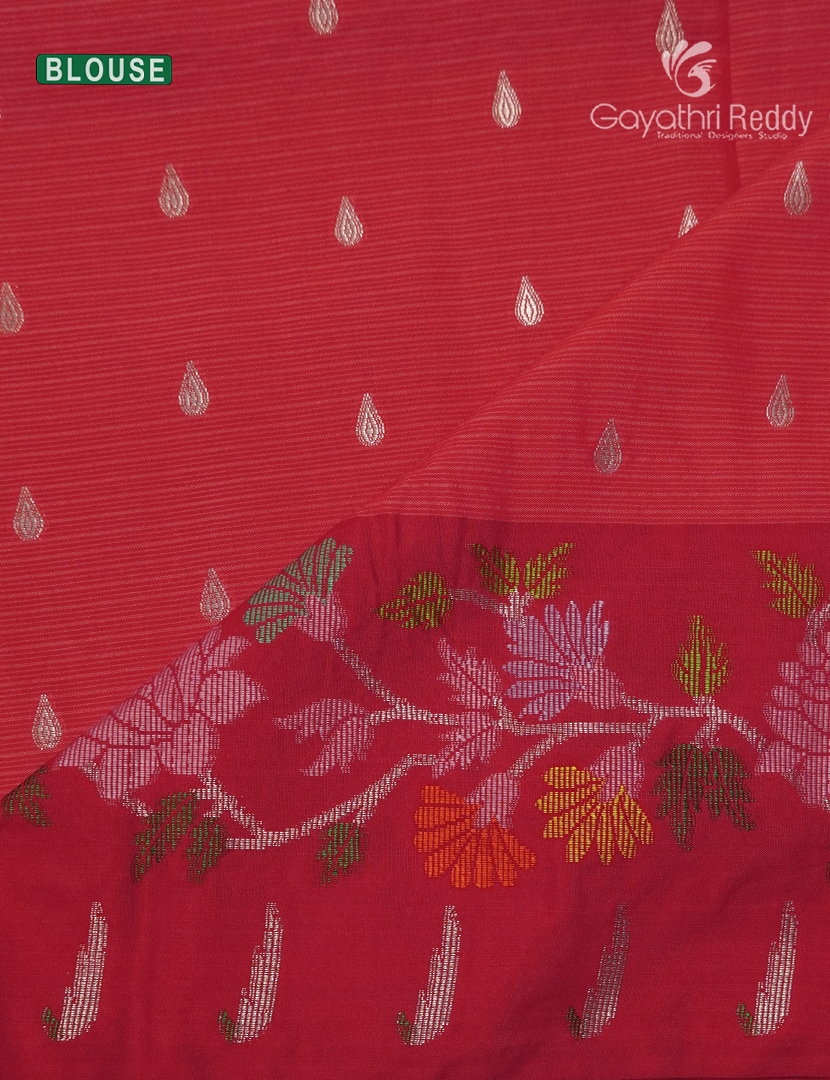 Banaras Kota Lehanga Set in Baby Peach and Fuchsia Pink