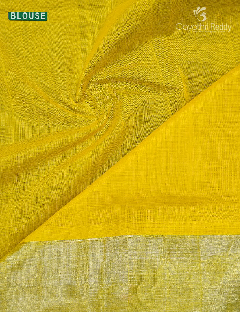 Pure Arani Sico Saree in Hot Pink and Yellow