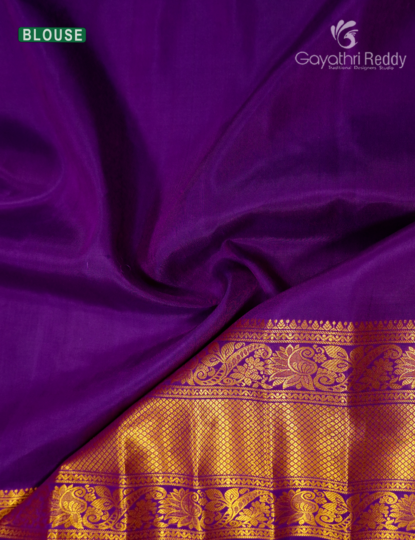 Pure Gadwal Silk Saree in Purple