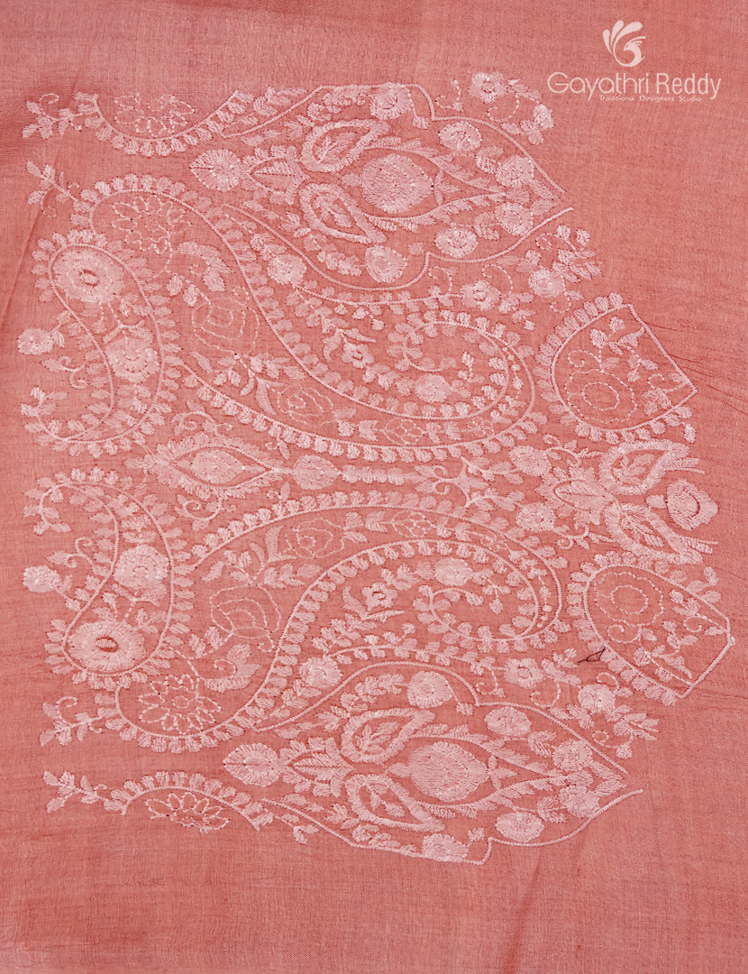 Pure Desi Tussar Fancy Saree in Pastel Peach