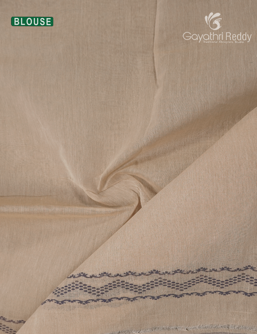 Jamdani Cotton Saree in Beige