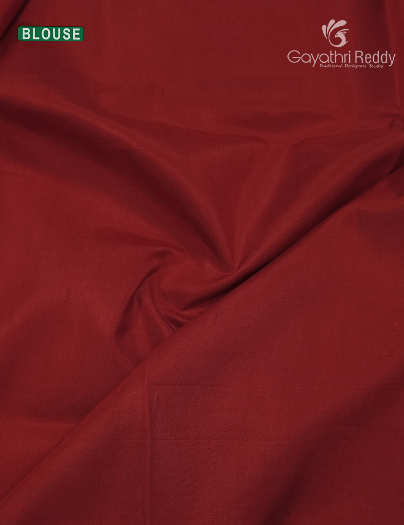 Pure Ikat Silk Saree in Rust Red
