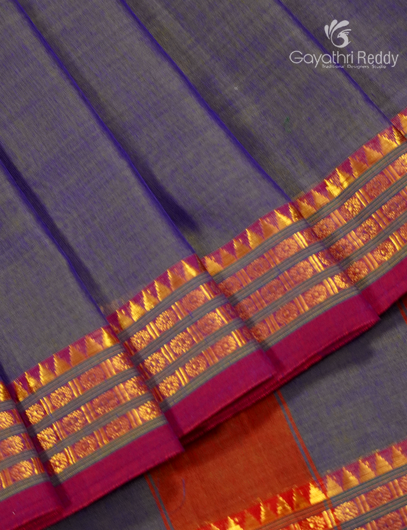 Pure Narayanpet Cotton Saree in Grey
