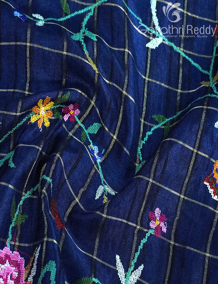 KHADI SILK WORK SAREE-KSW11