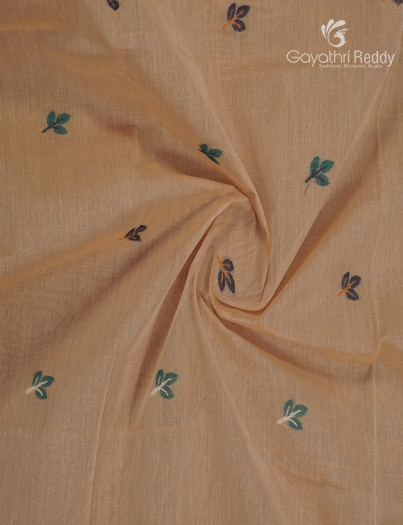 Jamdani Cotton Saree in Sandalwood
