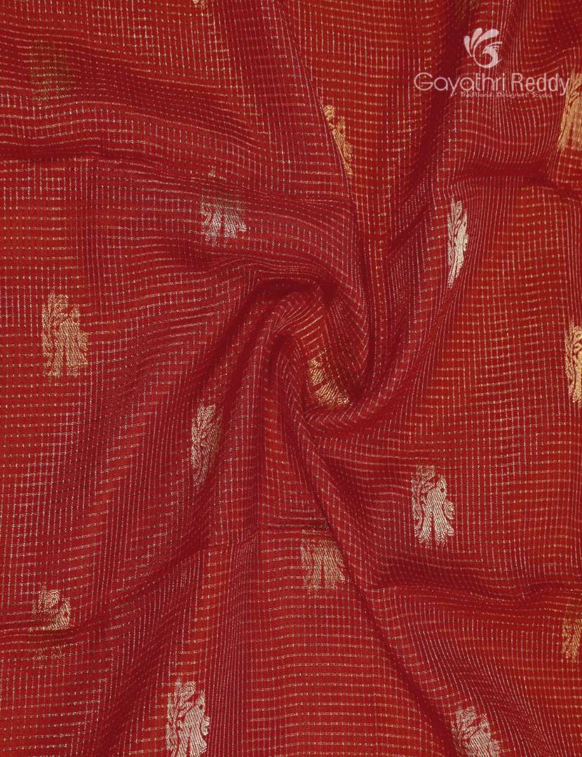 Semi Mysore Crepe Saree in Burnt Orange
