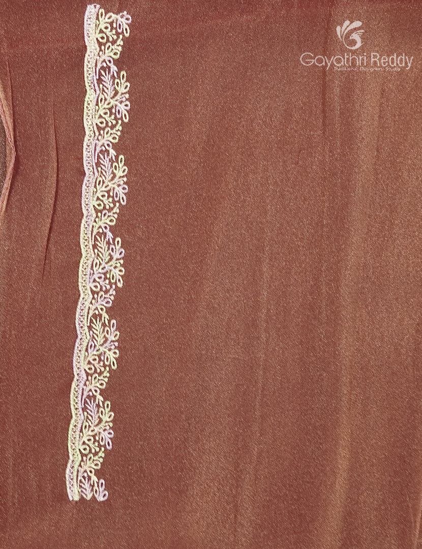 Fancy Saree in Deep Copper Red