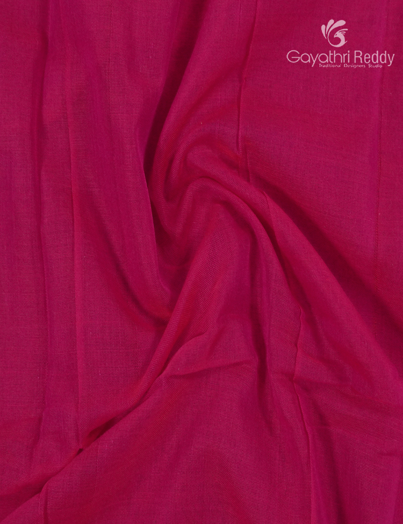 Pure Narayanpet Cotton Saree in Ruby Pink