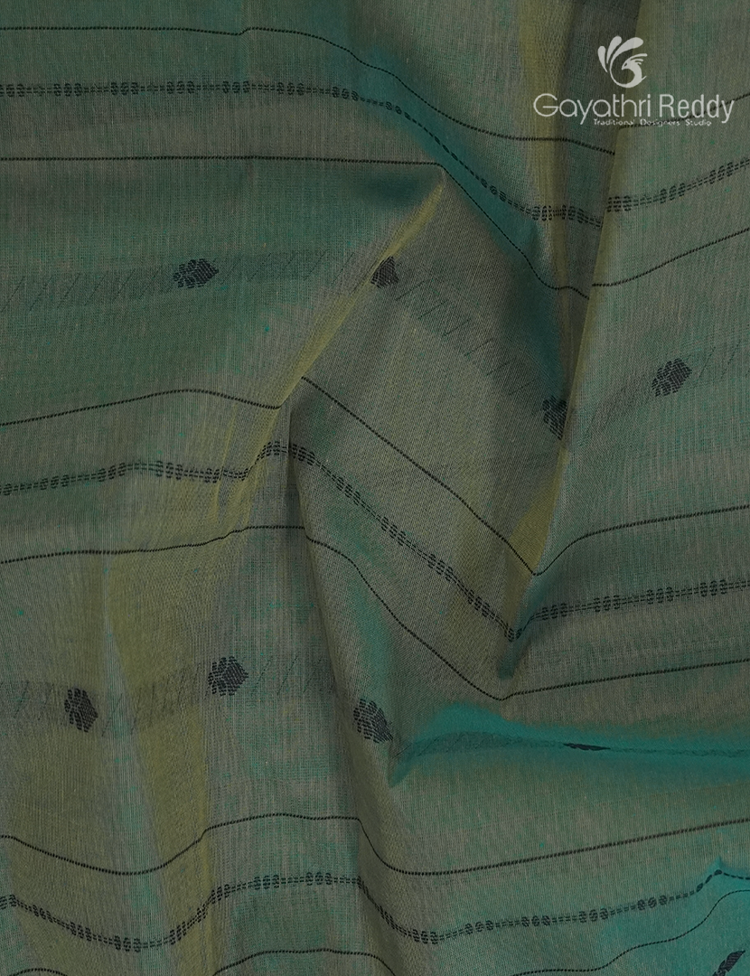 Pure Kanchi Cotton Saree in Pista Grey