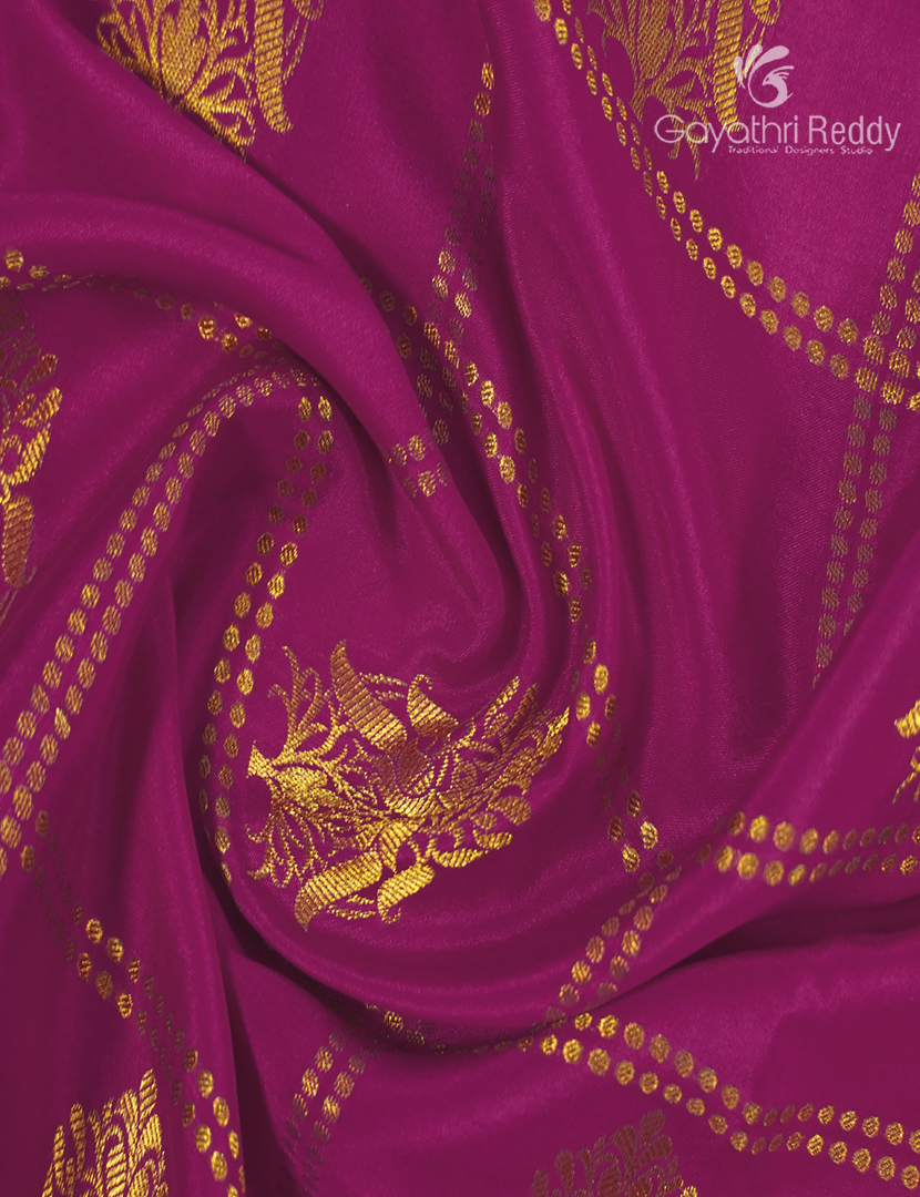 Pure Mysore Silk Saree in Rani Pink