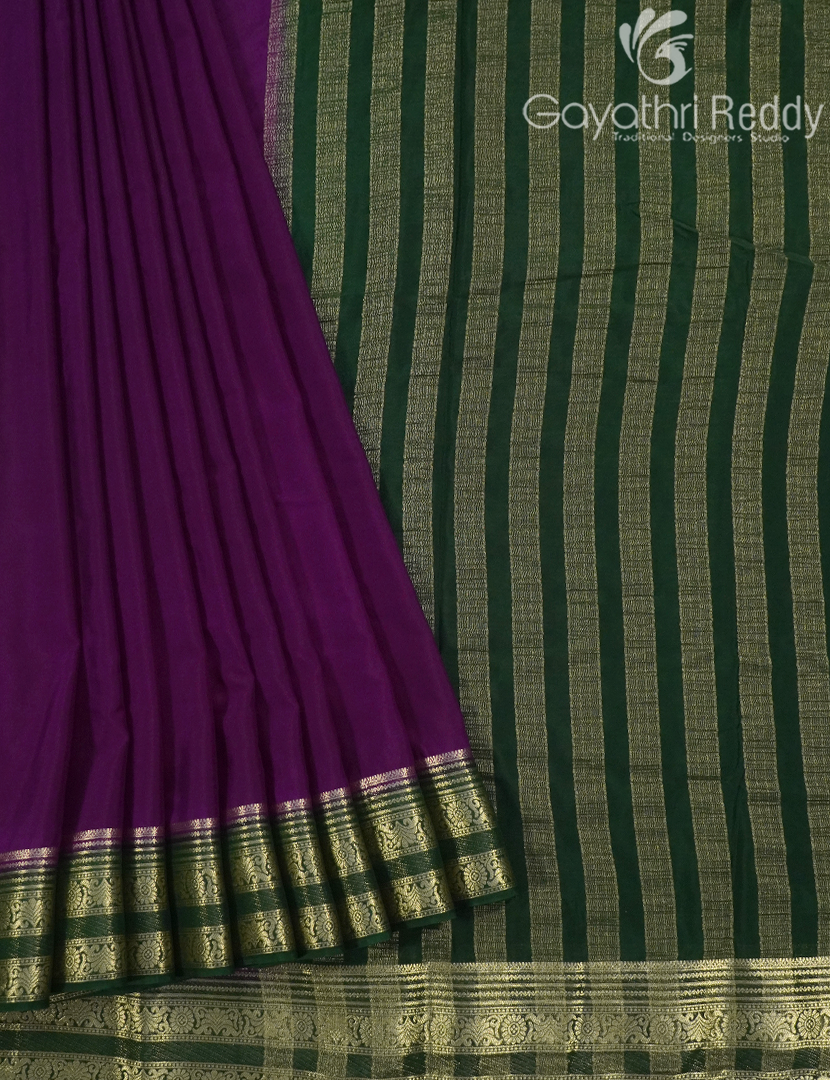 SEMI MYSORE CRAPE SAREE-SMC369