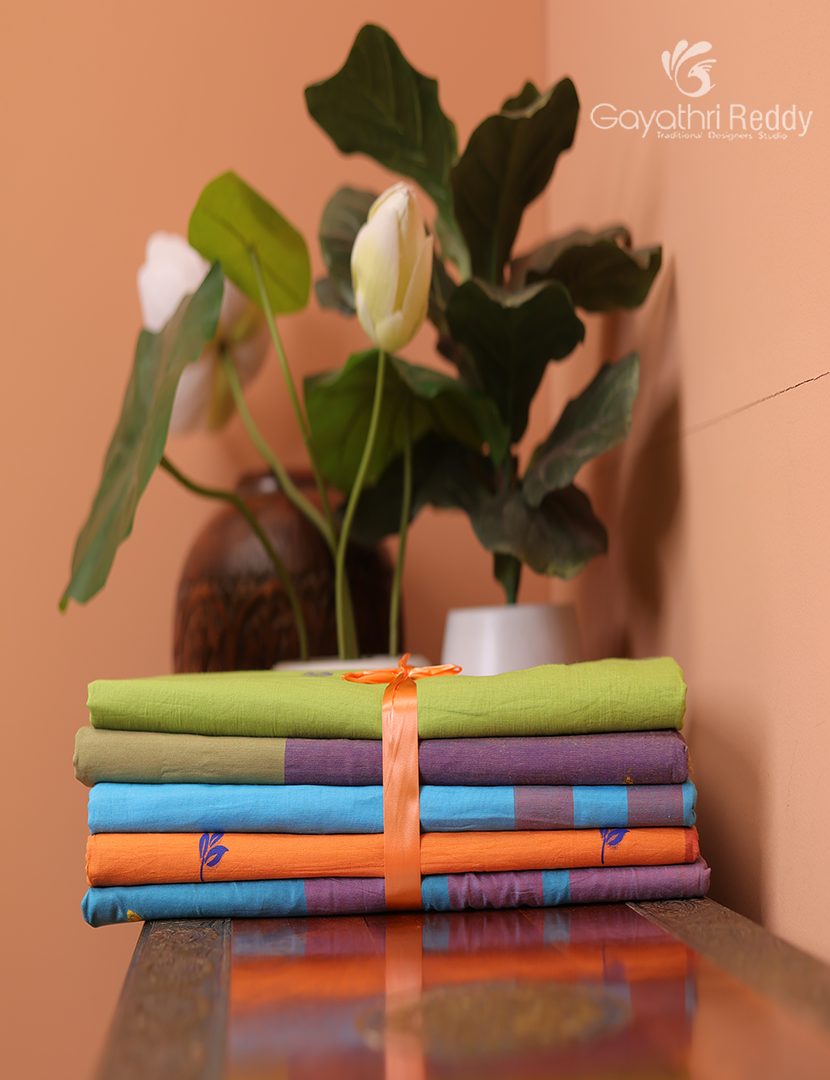 Silk Cotton Sarees Combo ( Set of 5 )