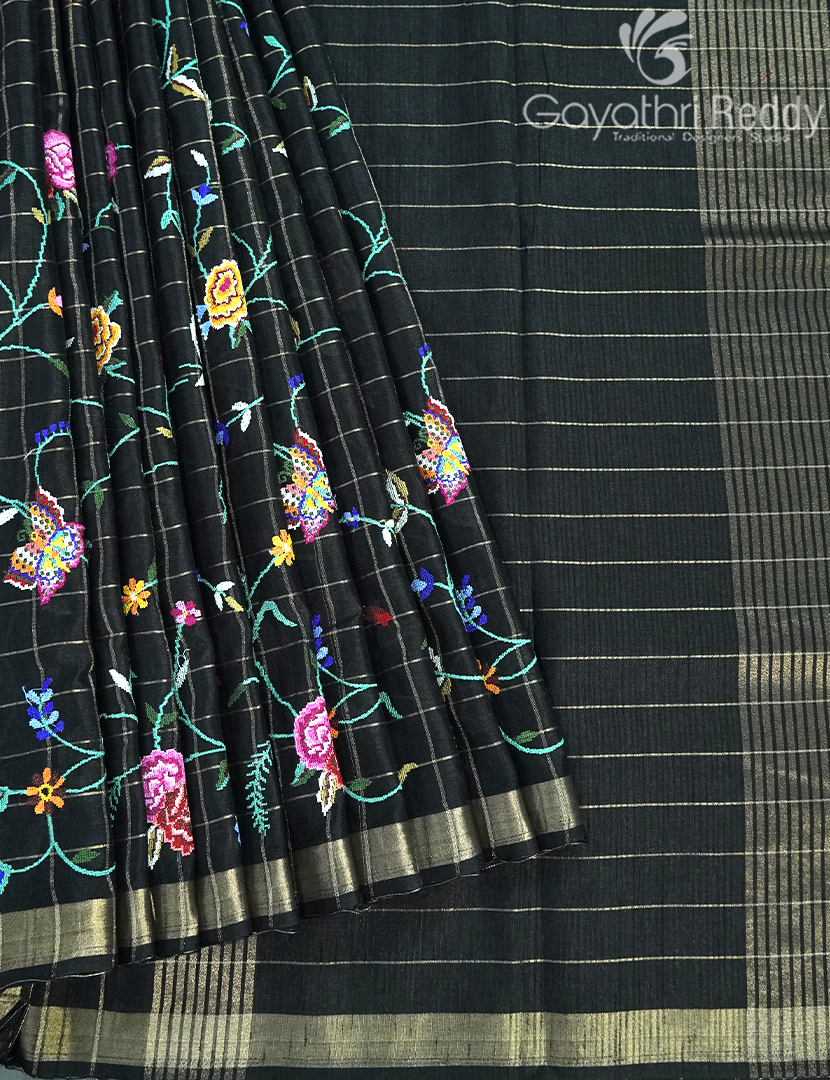 KHADI SILK WORK SAREE-KSW12